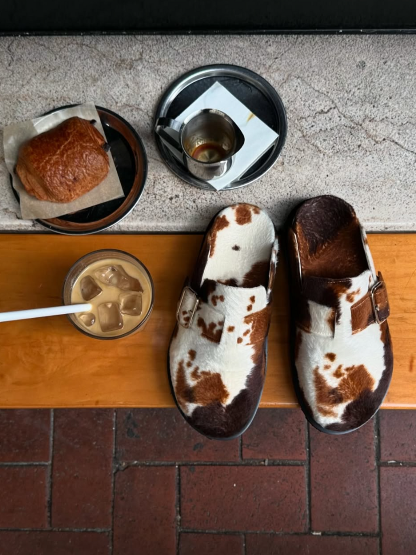 Moo Cow Print Clogs