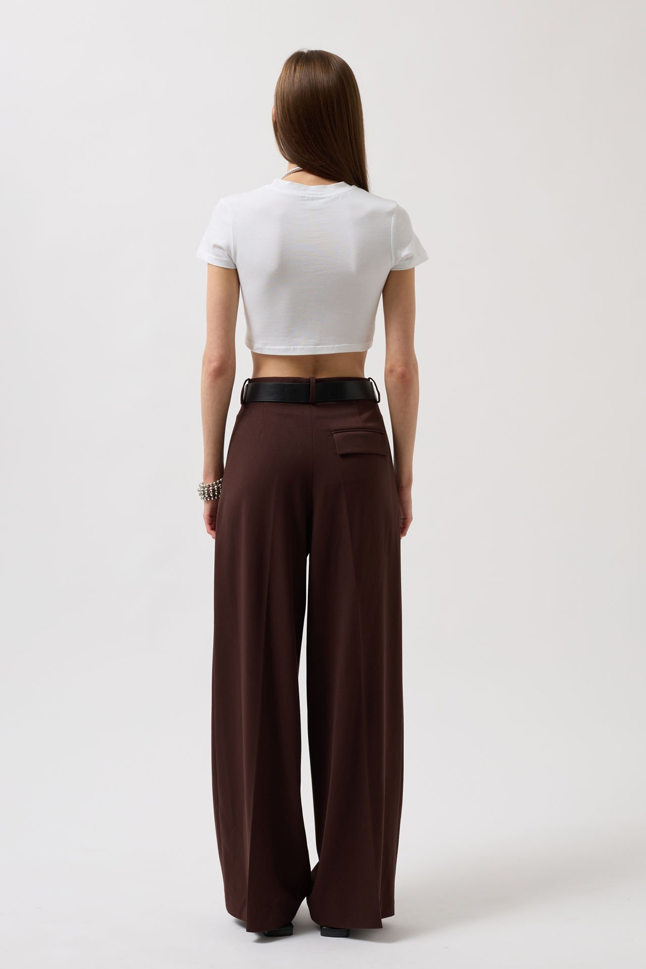 Nepo Baby Crop Tee in white 2