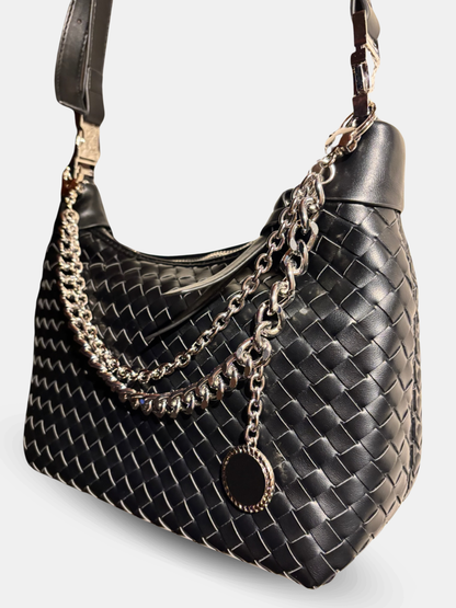 Adeline Soft Woven Charm Handbag 2
