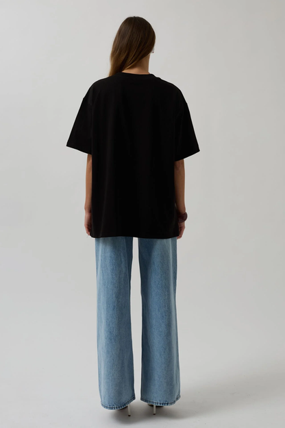 Blocked & Unbothered Tee in black 2