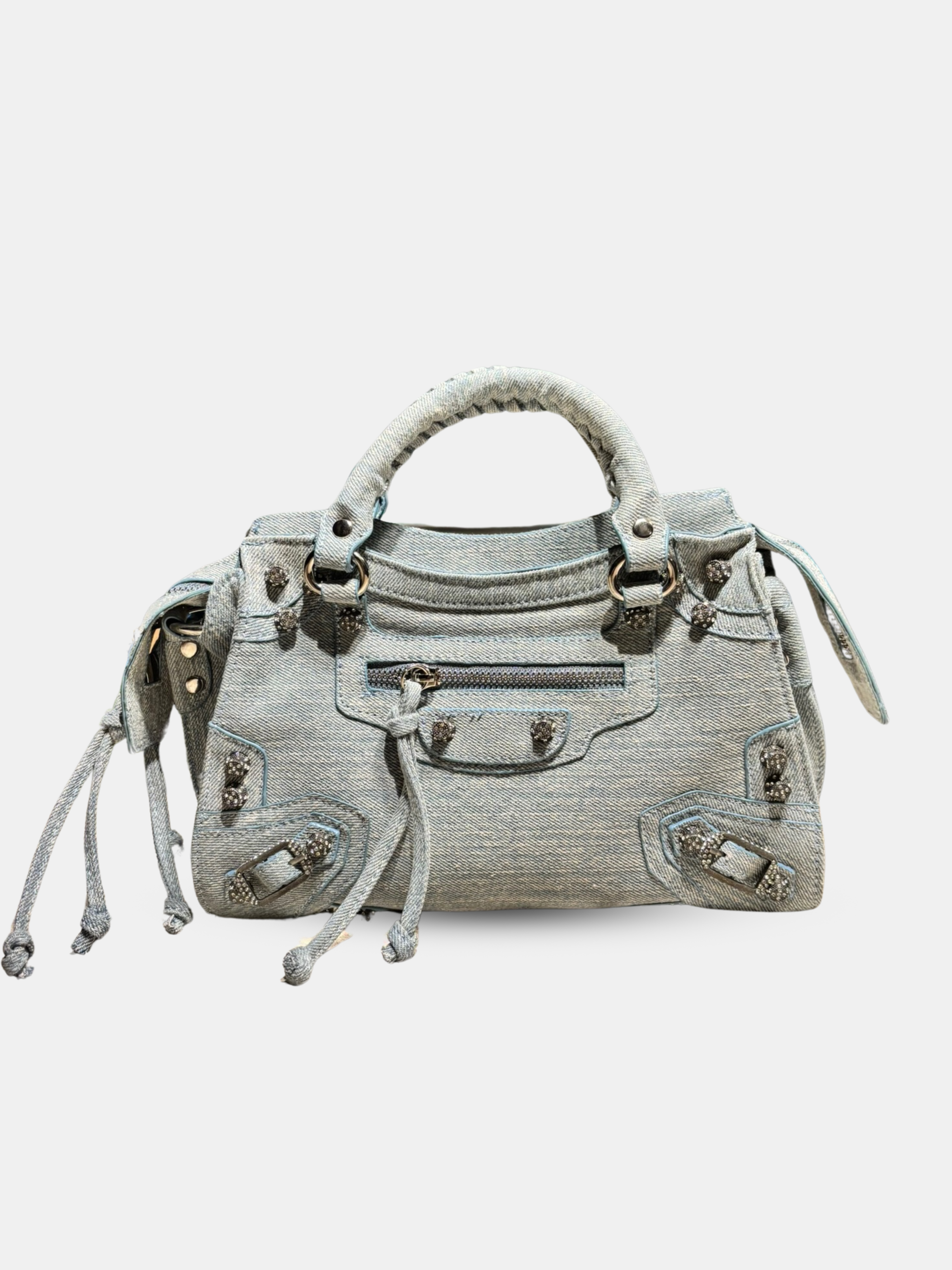 Greta Light Wash Denim Hand Bag 1