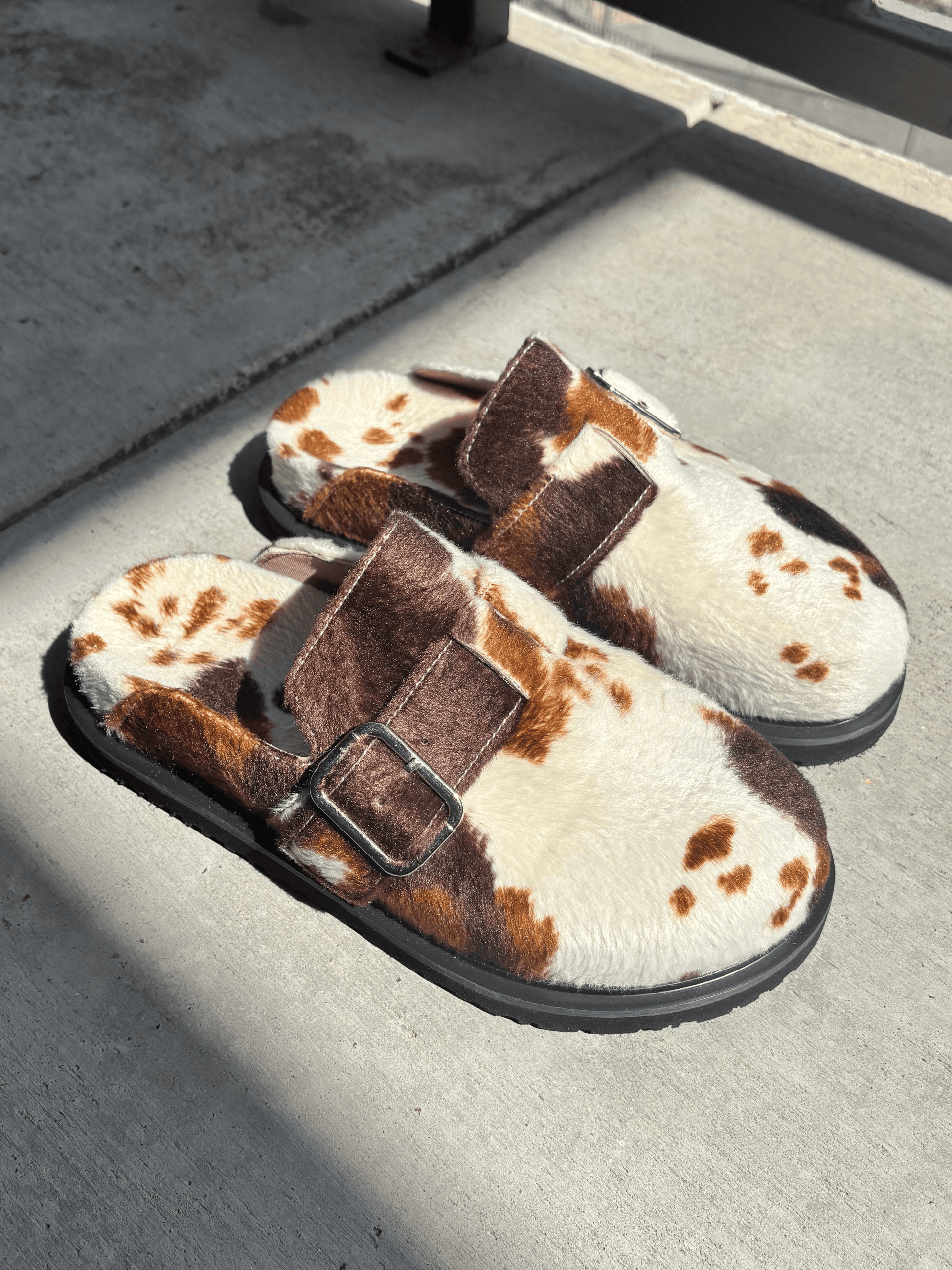 Sade Moo Cow Print Clogs