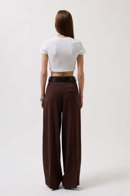 Nepo Baby Crop Tee in white 2